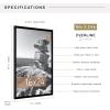 imageMCS Trendsetter 16x24 Poster Frame Black HighGloss Vertical ampamp Horizontal Wall Hanging Large Picture Frame for Photos Posters ampamp Art Prints 1PackEverline  16x24