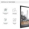 imageMCS Trendsetter 16x24 Poster Frame Black HighGloss Vertical ampamp Horizontal Wall Hanging Large Picture Frame for Photos Posters ampamp Art Prints 1Pack16 x 24 in
