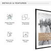 imageMCS Trendsetter 16x24 Poster Frame Black HighGloss Vertical ampamp Horizontal Wall Hanging Large Picture Frame for Photos Posters ampamp Art Prints 1PackTrendsetter  20x28 matted to 24x32