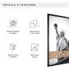 imageMCS Trendsetter 16x24 Poster Frame Black HighGloss Vertical ampamp Horizontal Wall Hanging Large Picture Frame for Photos Posters ampamp Art Prints 1Pack20 x 30 in