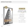 imageMCS Trendsetter 16x24 Poster Frame Black HighGloss Vertical ampamp Horizontal Wall Hanging Large Picture Frame for Photos Posters ampamp Art Prints 1Pack24 x 36 in