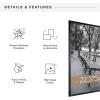 imageMCS Trendsetter 16x24 Poster Frame Black HighGloss Vertical ampamp Horizontal Wall Hanging Large Picture Frame for Photos Posters ampamp Art Prints 1Pack2275 x 34 in
