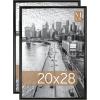 imageMCS Trendsetter 16x24 Poster Frame Black HighGloss Vertical ampamp Horizontal Wall Hanging Large Picture Frame for Photos Posters ampamp Art Prints 1Pack20 x 28 in