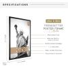 imageMCS Trendsetter 16x24 Poster Frame Black HighGloss Vertical ampamp Horizontal Wall Hanging Large Picture Frame for Photos Posters ampamp Art Prints 1Pack20 x 30 in