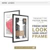 imageMCS Trendsetter 16x24 Poster Frame Black HighGloss Vertical ampamp Horizontal Wall Hanging Large Picture Frame for Photos Posters ampamp Art Prints 1PackTrendsetter  12x18 matted to 16x22