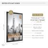 imageMCS Trendsetter 16x24 Poster Frame Black HighGloss Vertical ampamp Horizontal Wall Hanging Large Picture Frame for Photos Posters ampamp Art Prints 1Pack14 x 22 in