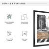 imageMCS Trendsetter 16x24 Poster Frame Black HighGloss Vertical ampamp Horizontal Wall Hanging Large Picture Frame for Photos Posters ampamp Art Prints 1PackTrendsetter  11x17 matted 14x20