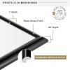 imageMCS Trendsetter 16x24 Poster Frame Black HighGloss Vertical ampamp Horizontal Wall Hanging Large Picture Frame for Photos Posters ampamp Art Prints 1Pack27 x 40 in