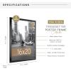 imageMCS Trendsetter 16x24 Poster Frame Black HighGloss Vertical ampamp Horizontal Wall Hanging Large Picture Frame for Photos Posters ampamp Art Prints 1Pack16 x 20 in