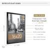 imageMCS Trendsetter 16x24 Poster Frame Black HighGloss Vertical ampamp Horizontal Wall Hanging Large Picture Frame for Photos Posters ampamp Art Prints 1Pack16 x 20 in