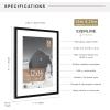 imageMCS Trendsetter 16x24 Poster Frame Black HighGloss Vertical ampamp Horizontal Wall Hanging Large Picture Frame for Photos Posters ampamp Art Prints 1PackEverline  12x16 matted to 16x20