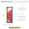 imageMCS Trendsetter 16x24 Poster Frame Black HighGloss Vertical ampamp Horizontal Wall Hanging Large Picture Frame for Photos Posters ampamp Art Prints 1Pack8 x 24 in