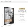 imageMCS Trendsetter 16x24 Poster Frame Black HighGloss Vertical ampamp Horizontal Wall Hanging Large Picture Frame for Photos Posters ampamp Art Prints 1PackTrendsetter  18x24