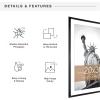 imageMCS Trendsetter 16x24 Poster Frame Black HighGloss Vertical ampamp Horizontal Wall Hanging Large Picture Frame for Photos Posters ampamp Art Prints 1PackTrendsetter  20x30 matted to 24x34