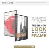 imageMCS Trendsetter 16x24 Poster Frame Black HighGloss Vertical ampamp Horizontal Wall Hanging Large Picture Frame for Photos Posters ampamp Art Prints 1PackTrendsetter  27x40
