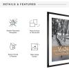 imageMCS Trendsetter 16x24 Poster Frame Black HighGloss Vertical ampamp Horizontal Wall Hanging Large Picture Frame for Photos Posters ampamp Art Prints 1PackTrendsetter  16x24 matted to 20x28