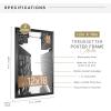 imageMCS Trendsetter 16x24 Poster Frame Black HighGloss Vertical ampamp Horizontal Wall Hanging Large Picture Frame for Photos Posters ampamp Art Prints 1Pack12 x 18 in
