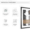 imageMCS Trendsetter 16x24 Poster Frame Black HighGloss Vertical ampamp Horizontal Wall Hanging Large Picture Frame for Photos Posters ampamp Art Prints 1PackTrendsetter  12x18 matted to 16x22