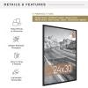 imageMCS Trendsetter 16x24 Poster Frame Black HighGloss Vertical ampamp Horizontal Wall Hanging Large Picture Frame for Photos Posters ampamp Art Prints 1PackEverline  24x30