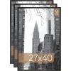 imageMCS Trendsetter 16x24 Poster Frame Black HighGloss Vertical ampamp Horizontal Wall Hanging Large Picture Frame for Photos Posters ampamp Art Prints 1Pack27 x 40 in