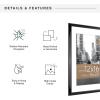 imageMCS Trendsetter 16x24 Poster Frame Black HighGloss Vertical ampamp Horizontal Wall Hanging Large Picture Frame for Photos Posters ampamp Art Prints 1PackTrendsetter  12x16 matted 16x20