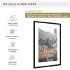 imageMCS Trendsetter 16x24 Poster Frame Black HighGloss Vertical ampamp Horizontal Wall Hanging Large Picture Frame for Photos Posters ampamp Art Prints 1PackEverline  13x19 matted to 17 x23