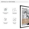 imageMCS Trendsetter 16x24 Poster Frame Black HighGloss Vertical ampamp Horizontal Wall Hanging Large Picture Frame for Photos Posters ampamp Art Prints 1PackTrendsetter  18x24 matted to 22x28