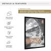 imageMCS Trendsetter 16x24 Poster Frame Black HighGloss Vertical ampamp Horizontal Wall Hanging Large Picture Frame for Photos Posters ampamp Art Prints 1PackEverline  16x20