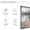 imageMCS Trendsetter 16x24 Poster Frame Black HighGloss Vertical ampamp Horizontal Wall Hanging Large Picture Frame for Photos Posters ampamp Art Prints 1Pack20 x 28 in