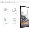 imageMCS Trendsetter 16x24 Poster Frame Black HighGloss Vertical ampamp Horizontal Wall Hanging Large Picture Frame for Photos Posters ampamp Art Prints 1Pack16 x 24 in