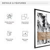 imageMCS Trendsetter 16x24 Poster Frame Black HighGloss Vertical ampamp Horizontal Wall Hanging Large Picture Frame for Photos Posters ampamp Art Prints 1PackTrendsetter  22x28 matted to 26x32