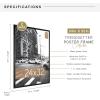imageMCS Trendsetter 16x24 Poster Frame Black HighGloss Vertical ampamp Horizontal Wall Hanging Large Picture Frame for Photos Posters ampamp Art Prints 1Pack24 x 32 in