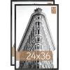 imageMCS Trendsetter 16x24 Poster Frame Black HighGloss Vertical ampamp Horizontal Wall Hanging Large Picture Frame for Photos Posters ampamp Art Prints 1Pack24 x 36 in