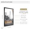 imageMCS Trendsetter 16x24 Poster Frame Black HighGloss Vertical ampamp Horizontal Wall Hanging Large Picture Frame for Photos Posters ampamp Art Prints 1Pack16 x 24 in