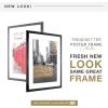 imageMCS Trendsetter 16x24 Poster Frame Black HighGloss Vertical ampamp Horizontal Wall Hanging Large Picture Frame for Photos Posters ampamp Art Prints 1PackTrendsetter  12x16 matted 16x20