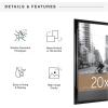 imageMCS Trendsetter 16x24 Poster Frame Black HighGloss Vertical ampamp Horizontal Wall Hanging Large Picture Frame for Photos Posters ampamp Art Prints 1Pack20 x 24 in