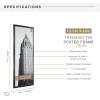 imageMCS Trendsetter 16x24 Poster Frame Black HighGloss Vertical ampamp Horizontal Wall Hanging Large Picture Frame for Photos Posters ampamp Art Prints 1Pack135 x 40 in