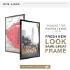 imageMCS Trendsetter 16x24 Poster Frame Black HighGloss Vertical ampamp Horizontal Wall Hanging Large Picture Frame for Photos Posters ampamp Art Prints 1Pack16 x 24 in