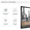 imageMCS Trendsetter 16x24 Poster Frame Black HighGloss Vertical ampamp Horizontal Wall Hanging Large Picture Frame for Photos Posters ampamp Art Prints 1Pack16 x 20 in