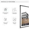 imageMCS Trendsetter 16x24 Poster Frame Black HighGloss Vertical ampamp Horizontal Wall Hanging Large Picture Frame for Photos Posters ampamp Art Prints 1PackTrendsetter  24x30 matted to 28x34