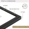imageMCS Trendsetter 16x24 Poster Frame Black HighGloss Vertical ampamp Horizontal Wall Hanging Large Picture Frame for Photos Posters ampamp Art Prints 1PackEverline  12x18 matted to 16x22
