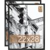 imageMCS Trendsetter 16x24 Poster Frame Black HighGloss Vertical ampamp Horizontal Wall Hanging Large Picture Frame for Photos Posters ampamp Art Prints 1Pack22 x 28 in