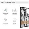 imageMCS Trendsetter 16x24 Poster Frame Black HighGloss Vertical ampamp Horizontal Wall Hanging Large Picture Frame for Photos Posters ampamp Art Prints 1Pack22 x 28 in