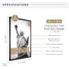 imageMCS Trendsetter 16x24 Poster Frame Black HighGloss Vertical ampamp Horizontal Wall Hanging Large Picture Frame for Photos Posters ampamp Art Prints 1Pack20 x 30 in