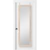 imageMCS 16x55 Black Over The Door Mirror Full Length Hanging Mirror for Bedroom and Bathroom Doors No Tools RequiredNatural Woodgrain