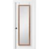 imageMCS 16x55 Black Over The Door Mirror Full Length Hanging Mirror for Bedroom and Bathroom Doors No Tools RequiredWalnut Woodgrain