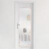 imageMCS 19x55 White Metal Over The Door Mirror With Rounded Corners Full Length Hanging Mirror for Bedroom and Bathroom Doors No Tools RequiredBlush