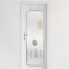 imageMCS 19x55 White Metal Over The Door Mirror With Rounded Corners Full Length Hanging Mirror for Bedroom and Bathroom Doors No Tools RequiredSilver