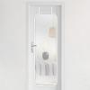 imageMCS 19x55 White Metal Over The Door Mirror With Rounded Corners Full Length Hanging Mirror for Bedroom and Bathroom Doors No Tools RequiredWhite