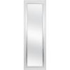 imageMCS OvertheDoor Mirror 12x48 Inch Glass White Wood Grain Finish with SilverTrim 17x53 Inch Overall SizeWhite